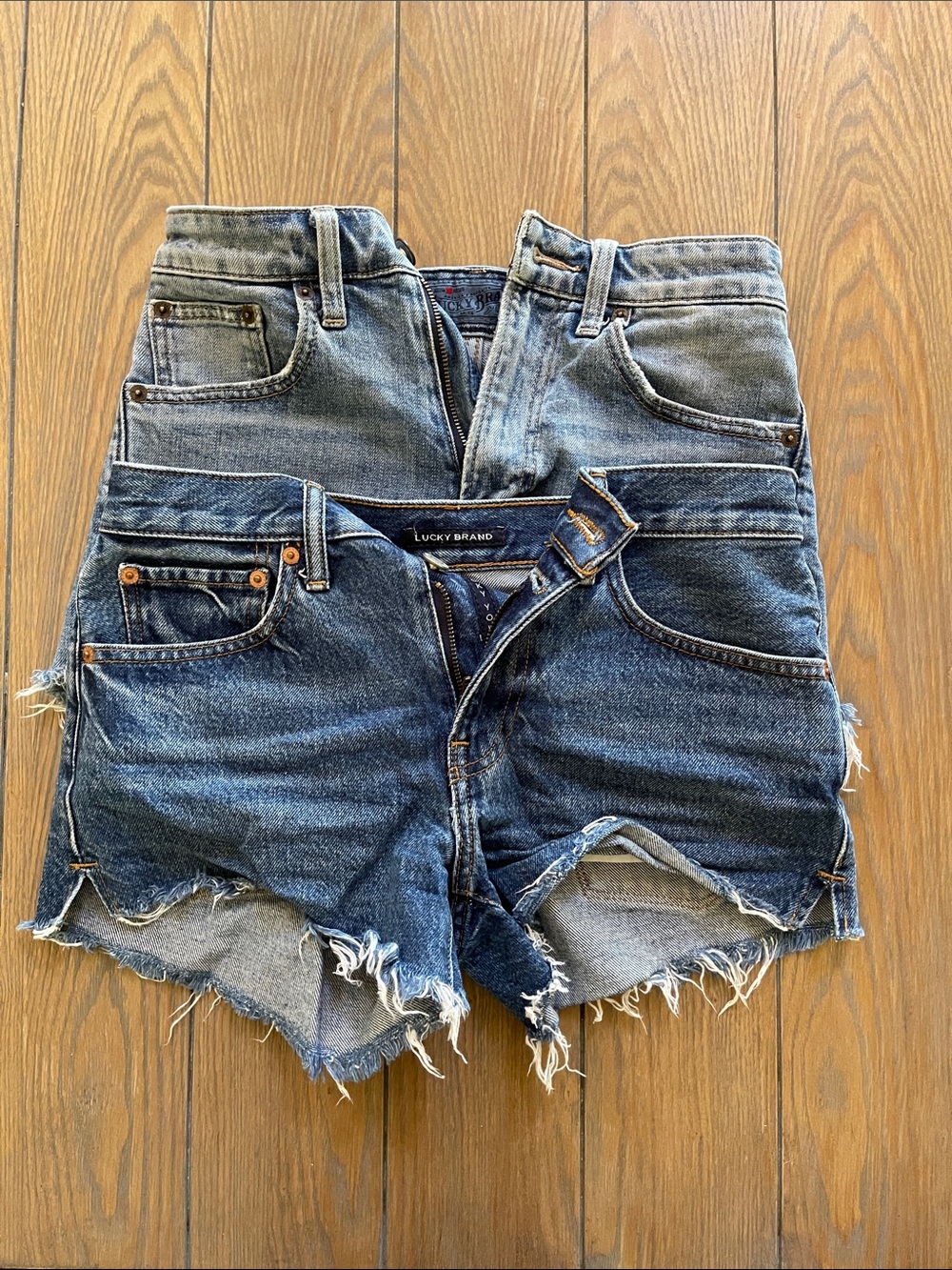 Lucky Brand High-Rise and Mid-Rise Denim Shorts set of 2